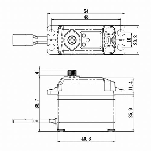 Savox SB-2270SGP HV Brushless Digital Servo Soft Start 624.9oz 8.4V