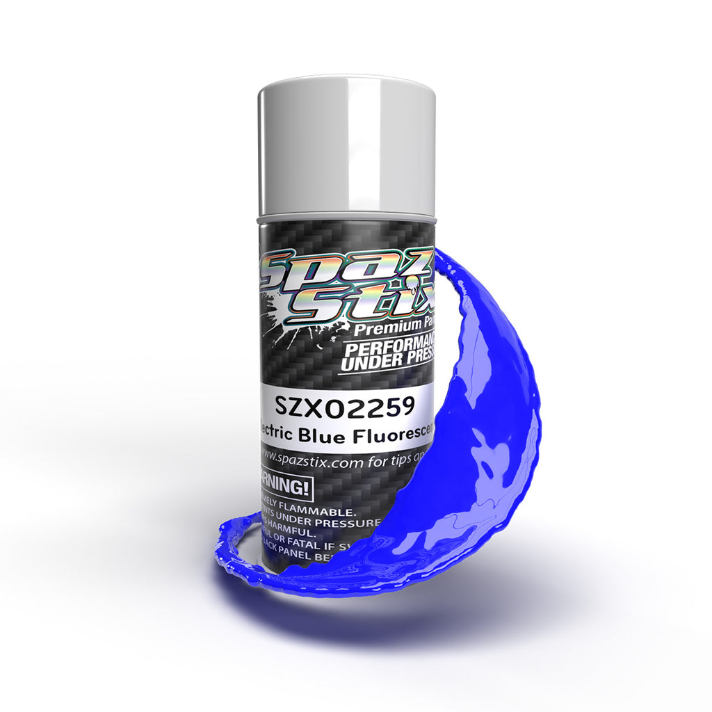 Spaz Stix SZX02259 Electric Blue Fluorescent Aerosol Paint 3.5oz