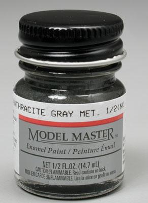 Testors Model Master 271101 Anthracite Gray Metallic Enamel Paint 1/2 oz