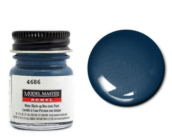 Testors 4686 Model Master Acryl Dark Sea Blue FS15042 Gloss 1/2 oz